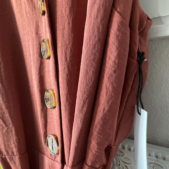 Flowy Wideleg Belted Sleeveless Jumpsuit 1X - Picture 4 of 9